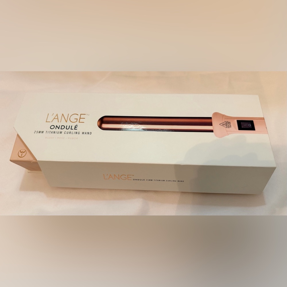 L'ANGE Ondulé 25mm Curling Wand - Light Pink and Gold Accents
